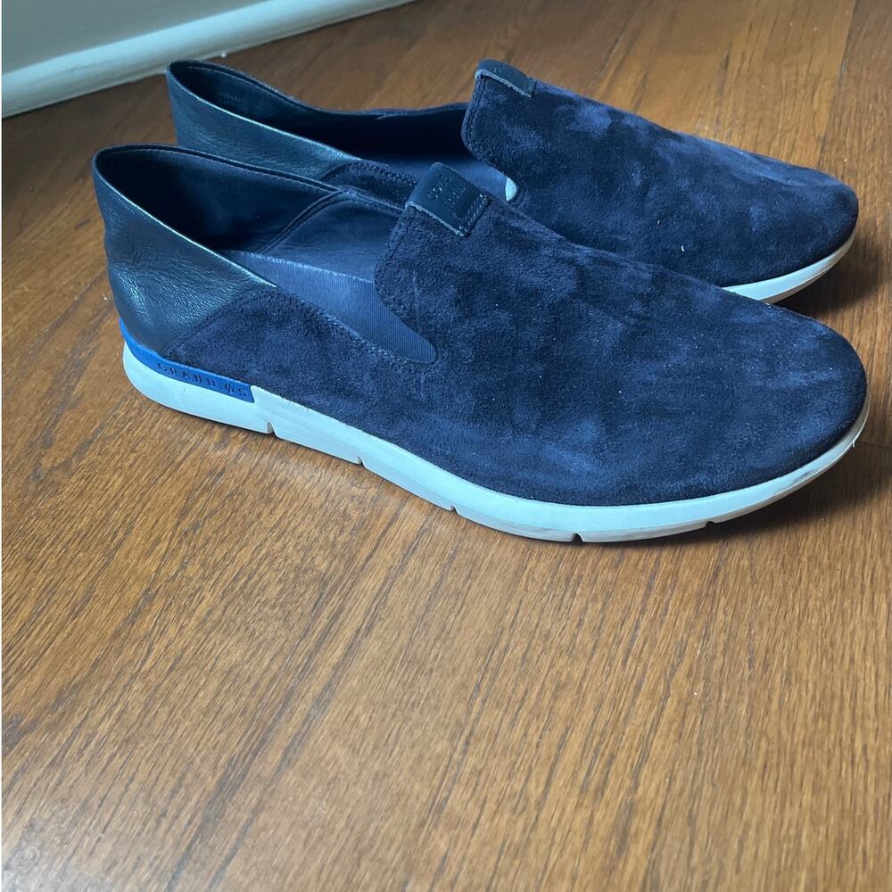 Cole Haan Womens Slip On Sneakers Sz 9 Blue Suede‎